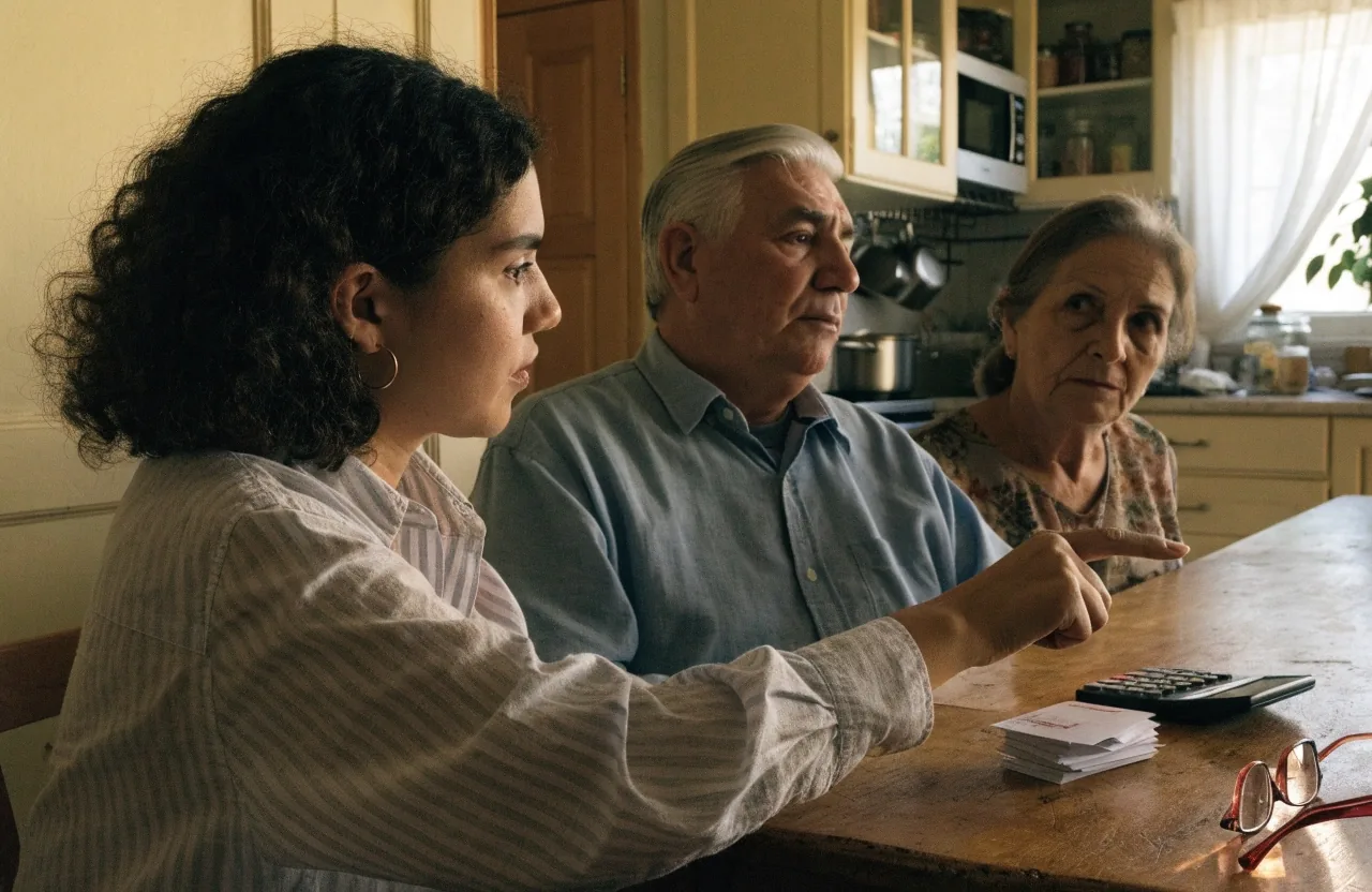 Familia revisando en casa la finalidad de las cookies y los ajustes de navegación